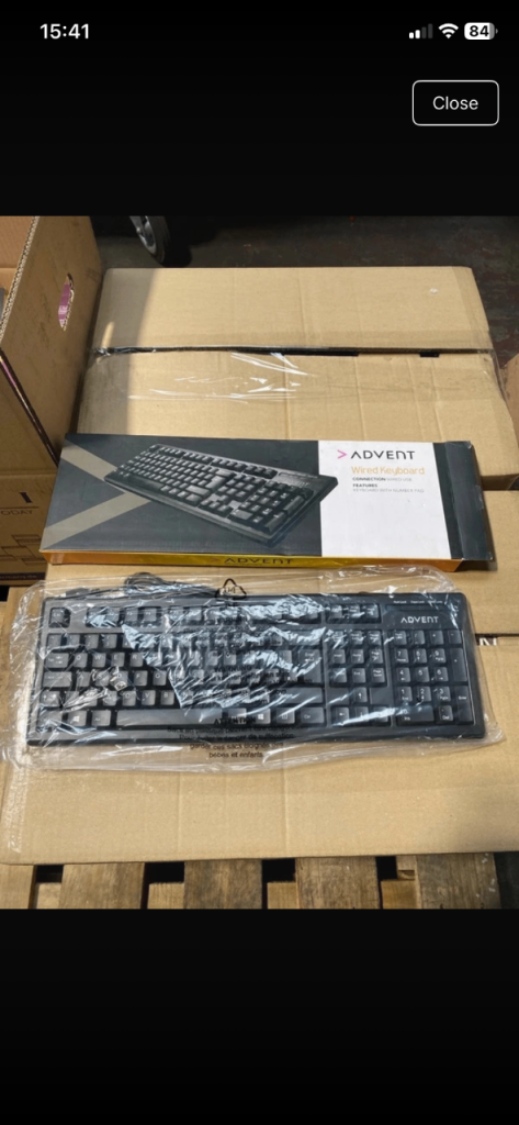 New Advent Wired Keyboard – Black