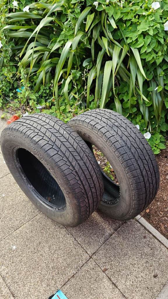 2x Used Van Tyres 235/65 R17 5.5mm thread