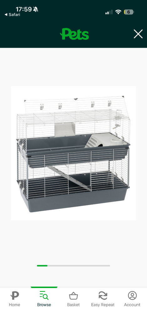 Indoor rabbit/guinea pig cage 