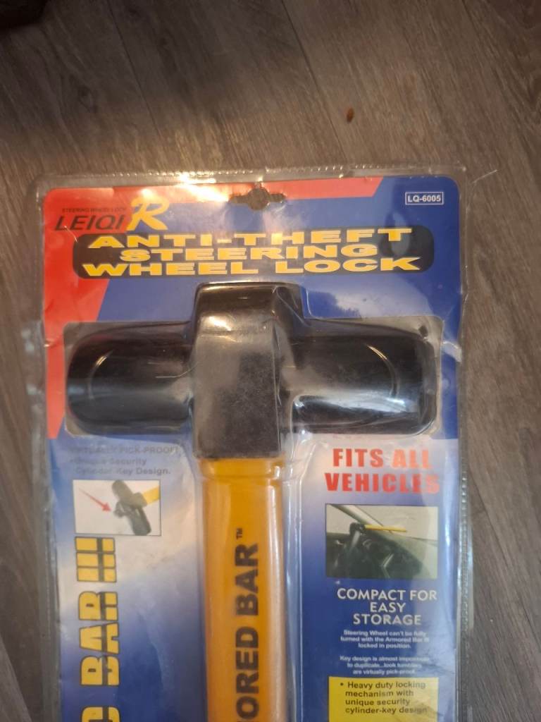 Armored Bar III Anti-Theft Steering Wheel Lock – Brand New