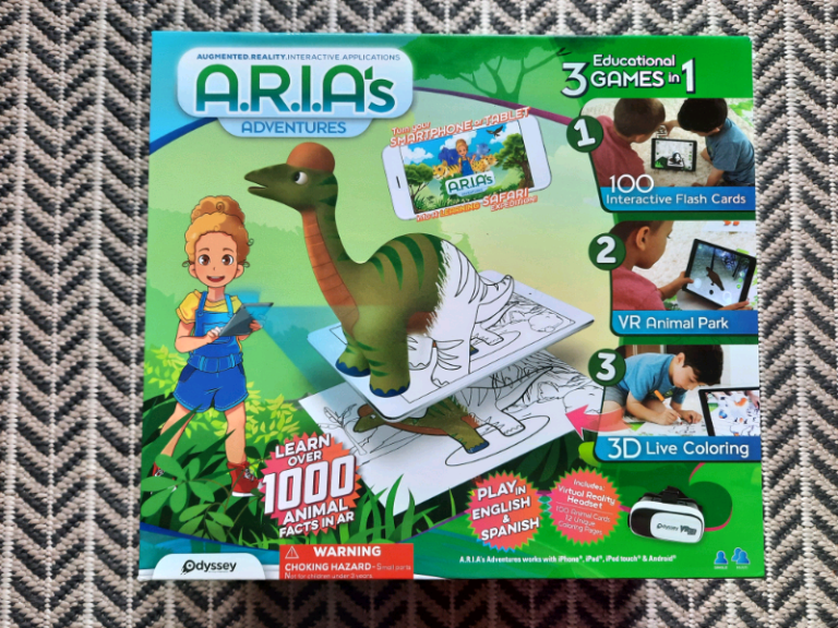 Augmented reality ARIA's adventure goggles and cards