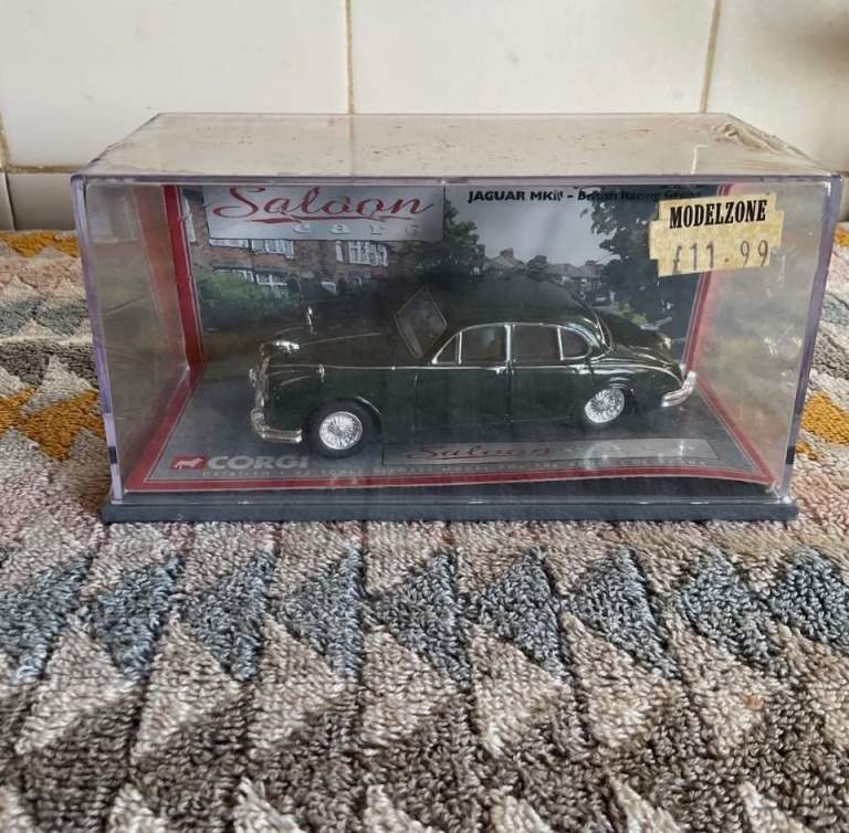 Cased Corgi 01804 Jaguar MK II In British Racing Green From The Saloon Car Range