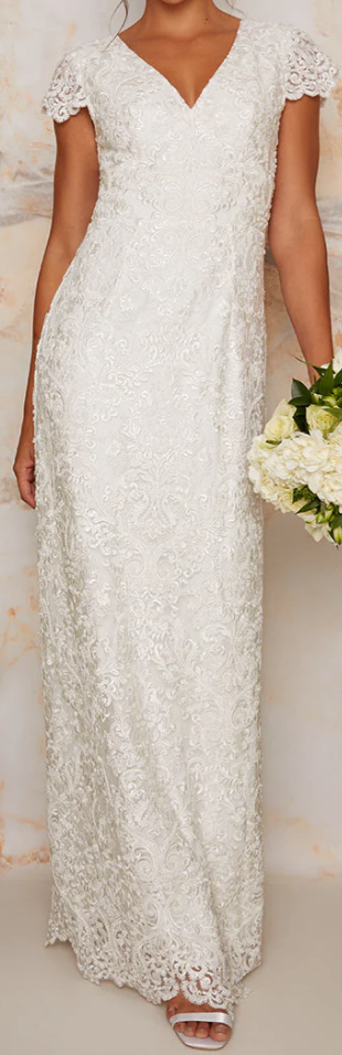 Beautiful White Lace Wedding Dress – As Good As New