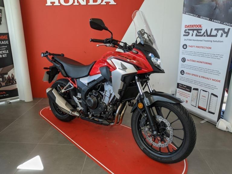 2021 HONDA CB500X RED LOWERED SEAT CONCEPTS SEAT GIVI RACK CENTRE STAND