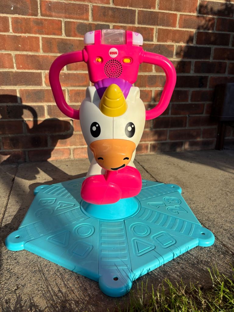 Fisher price bounce and spin unicorn