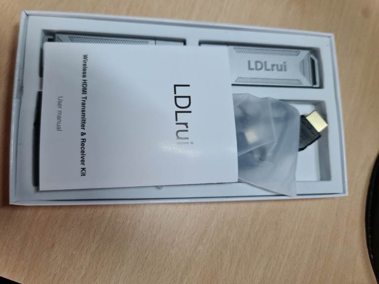 Wireless HDMI Transmitter and Receiver 100ft/30m,4K Decode 1080P Output, 2.4G/5G Plug&Play Portable