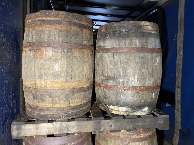 Oak whisky barrels