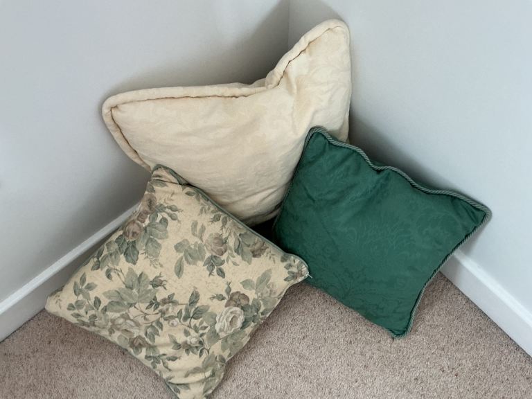 Green and Cream Cushions
