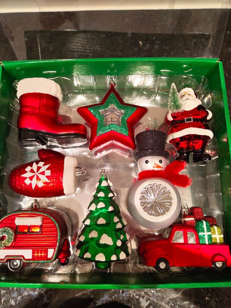 New 8-Piece Shatter-Resistant Christmas Ornament Set