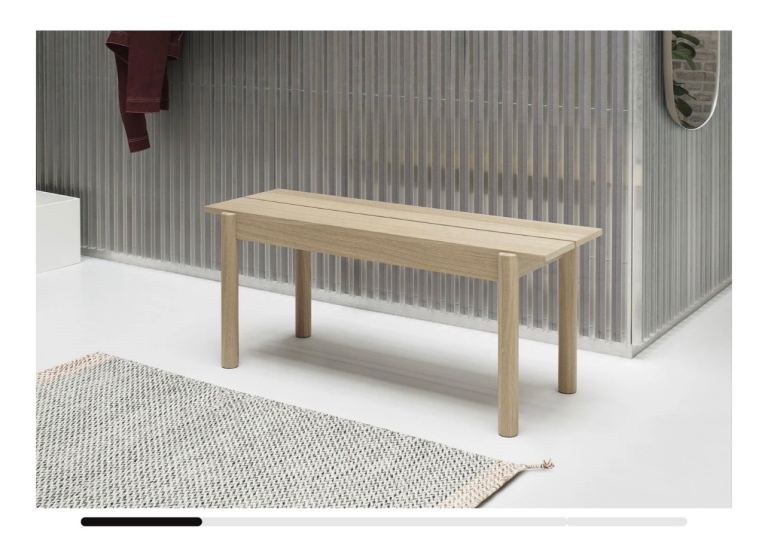 Linear Wood Bench by Thomas Bentzen for Muuto