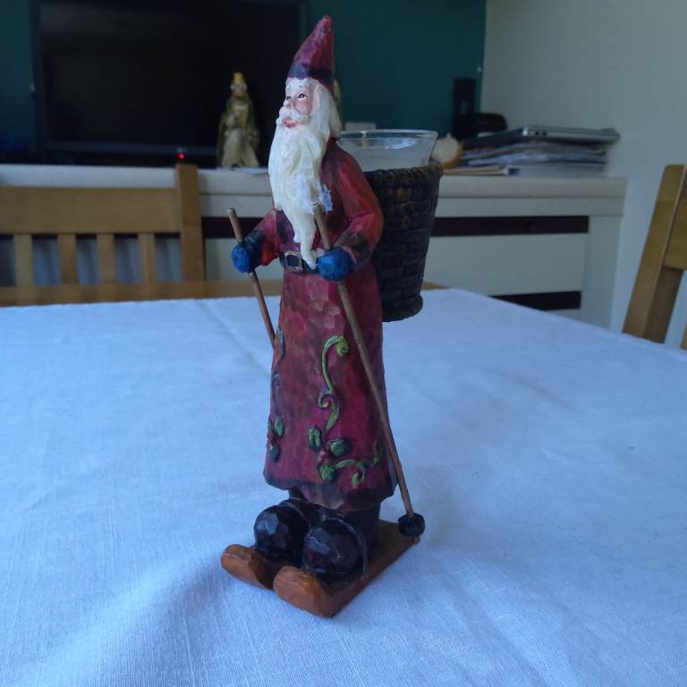 Skiing Father Christmas