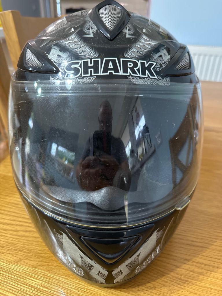 Shark Black Motorbike Helmet