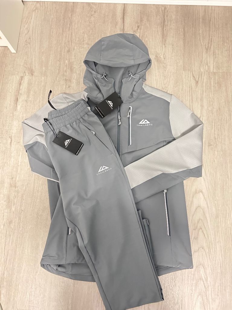 Trailberg Ash grey / lunar grey tracksuit Size S