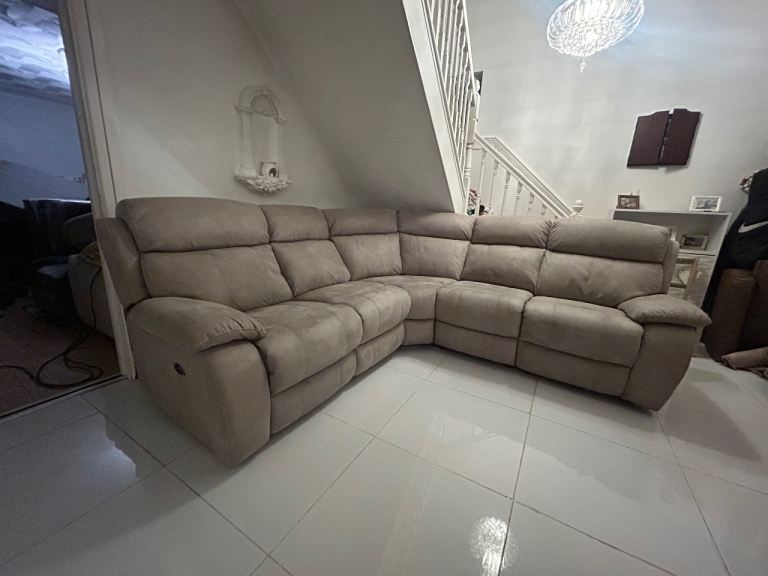 Furniture village grey corner recliner sofa DELIVERY AVAILABLE 