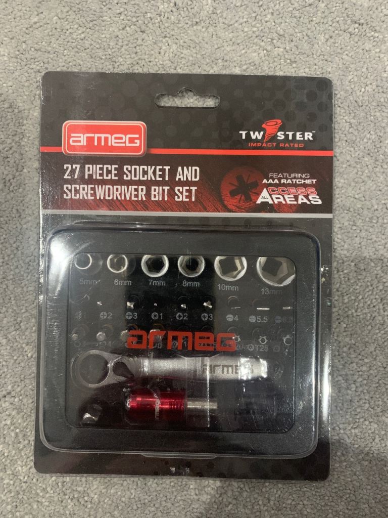 Armeg SDB&SSET27 Socket and Screwdriver Bit Set (27-Piece)