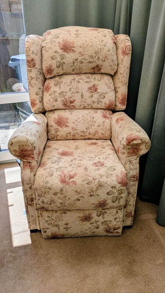 Floral 'Repose' - rise and recline chair nearly new