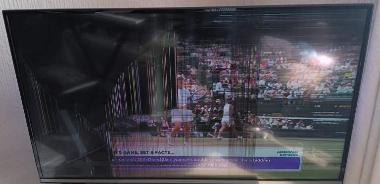 Panasonic 43 Inch TV with Broken Screen – Spares or Repair