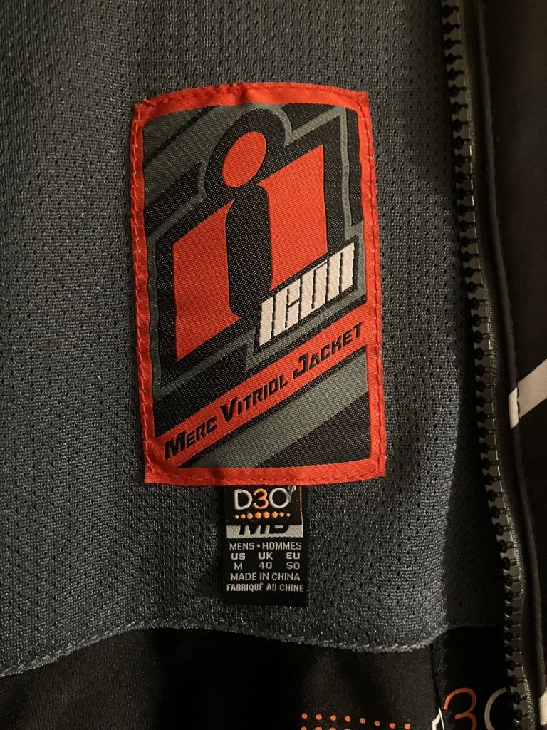 Icon, hooded motorbike jacket