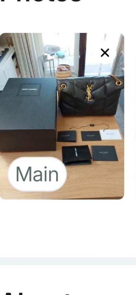 New Black leather bag.