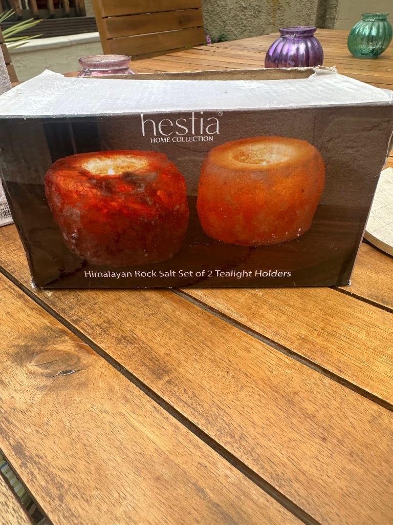 Himalayan rock salt tea light holder & cande burner