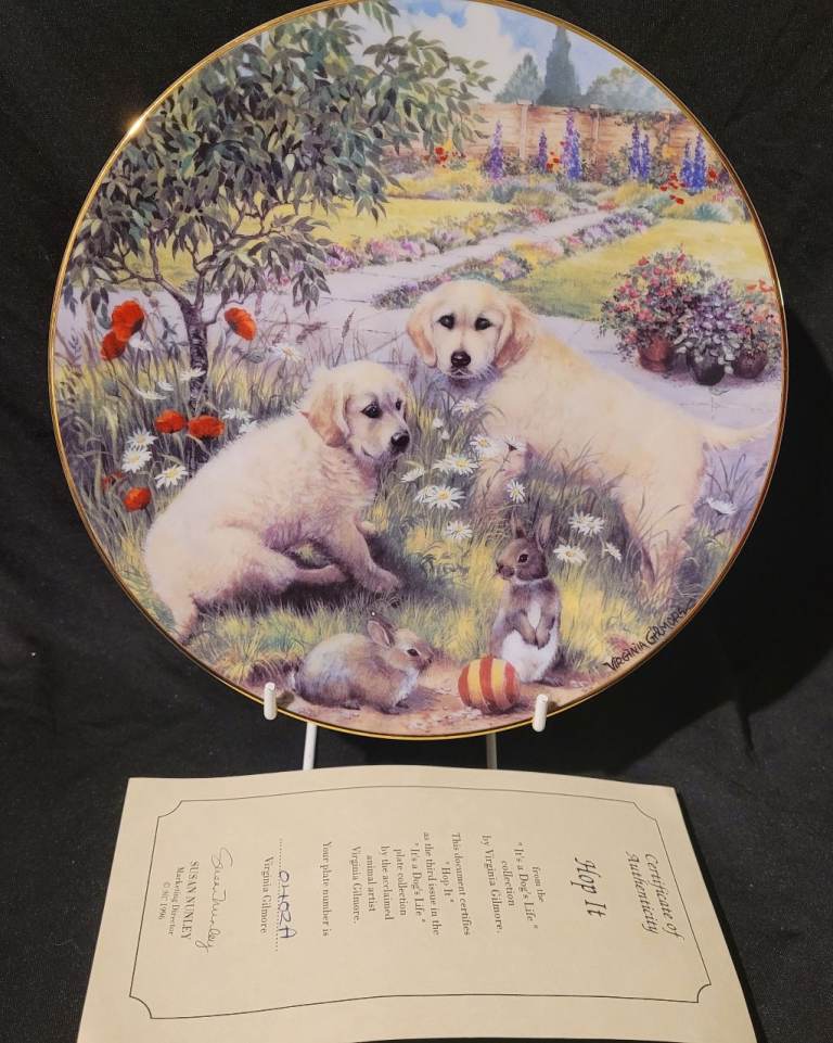 Hamilton Labrador Decorative Plate ' Hop It , Its A Dogs Life Collection Brand New d1