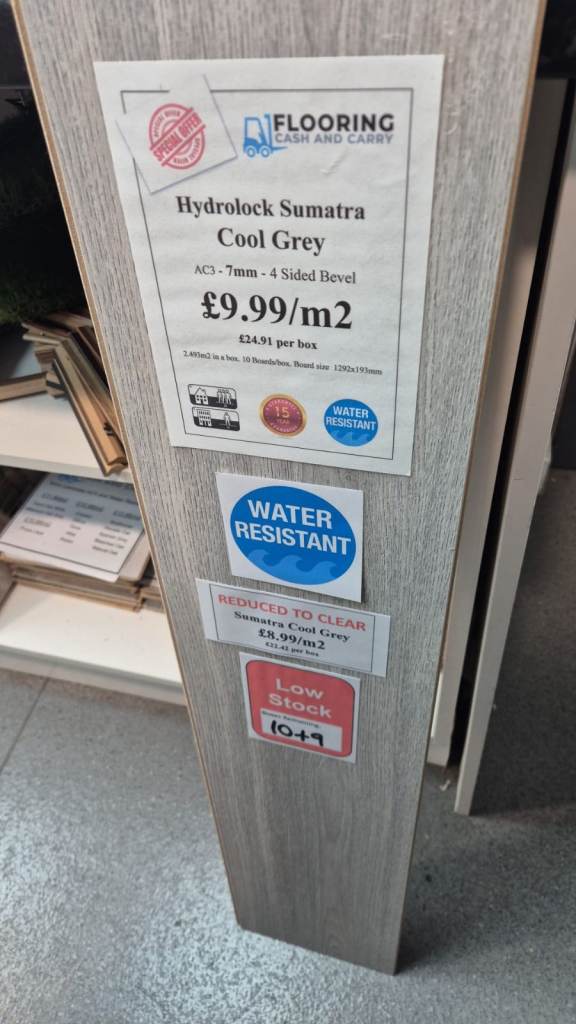 Hydrolock Sumatra Cool Grey 7mm Laminate Flooring