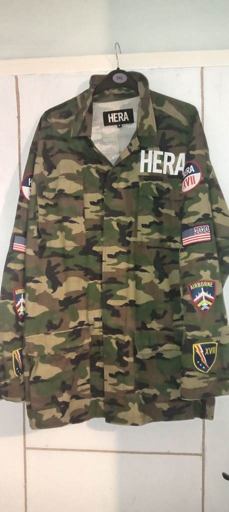 HERA Camouflage Jacket with Patches – As Good As New