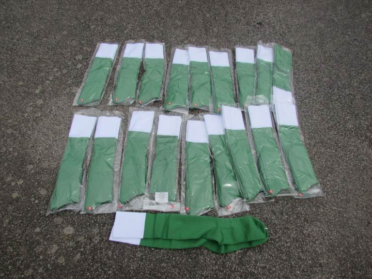 Green Football Socks - 19 pairs unworn 