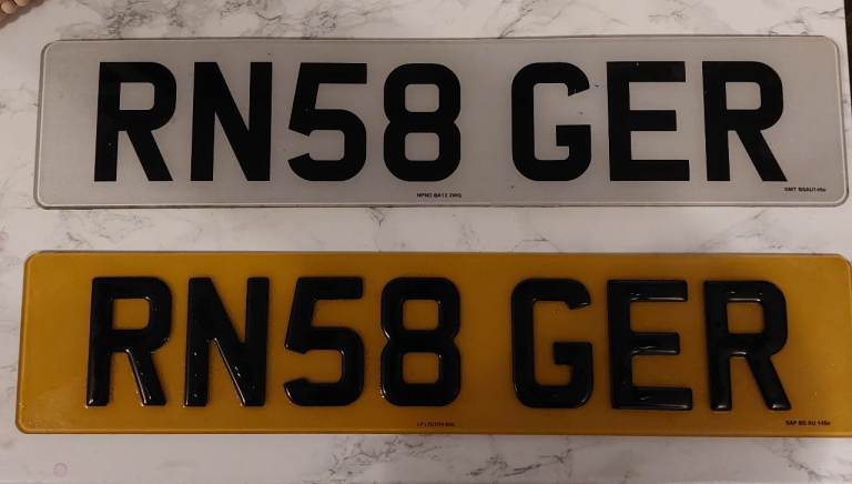 Private number plate