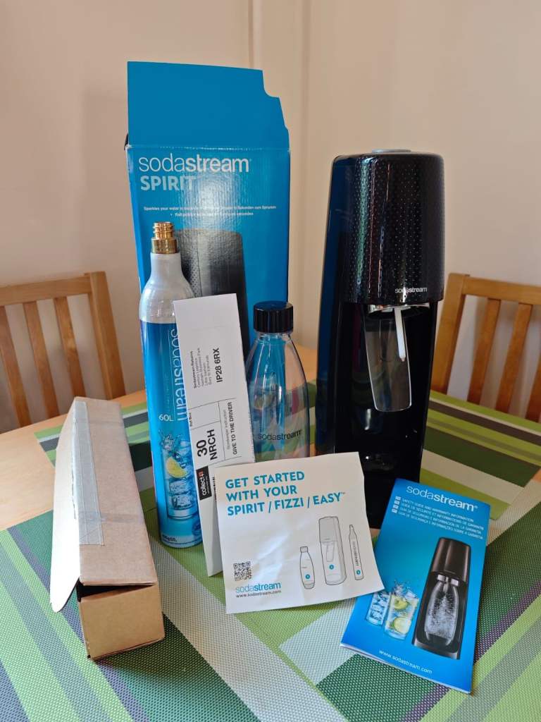 SodaStream Spirit + BPA-Free Original Bottle + Original Empty Gas Cylinder