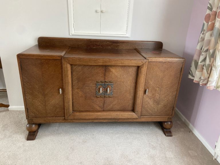 Antique Oak Sideboard 1930s 