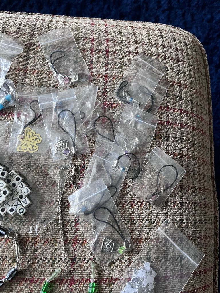 Job Lot of Various necklaces and Jewellery Charms in Bags