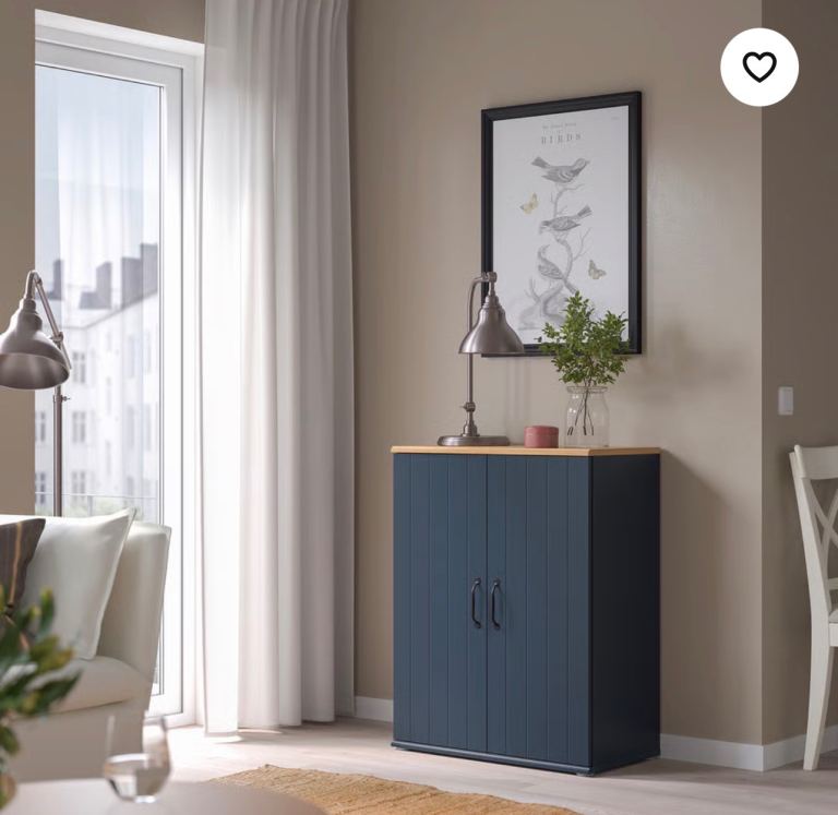 NIB IKEA Skruvby Cabinet - Black/Blue