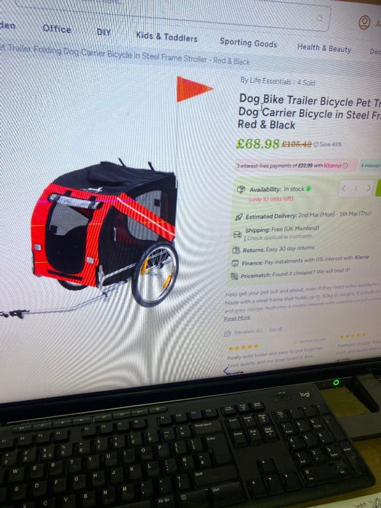 Dog bike trailer 