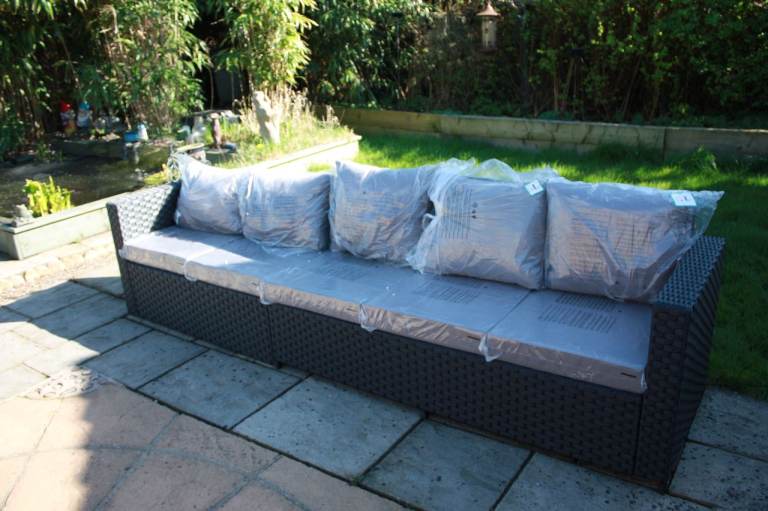5 Seater Rattan Sofa in a High and Low Back Combo **NEW** RRP: £499