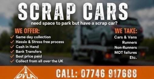 ♻️ SELL MY CAR - SCRAP MY CAR - REMOVE MY CAR - BEST PRICES PAID💲 - SELL MY VAN BIKE ♻️