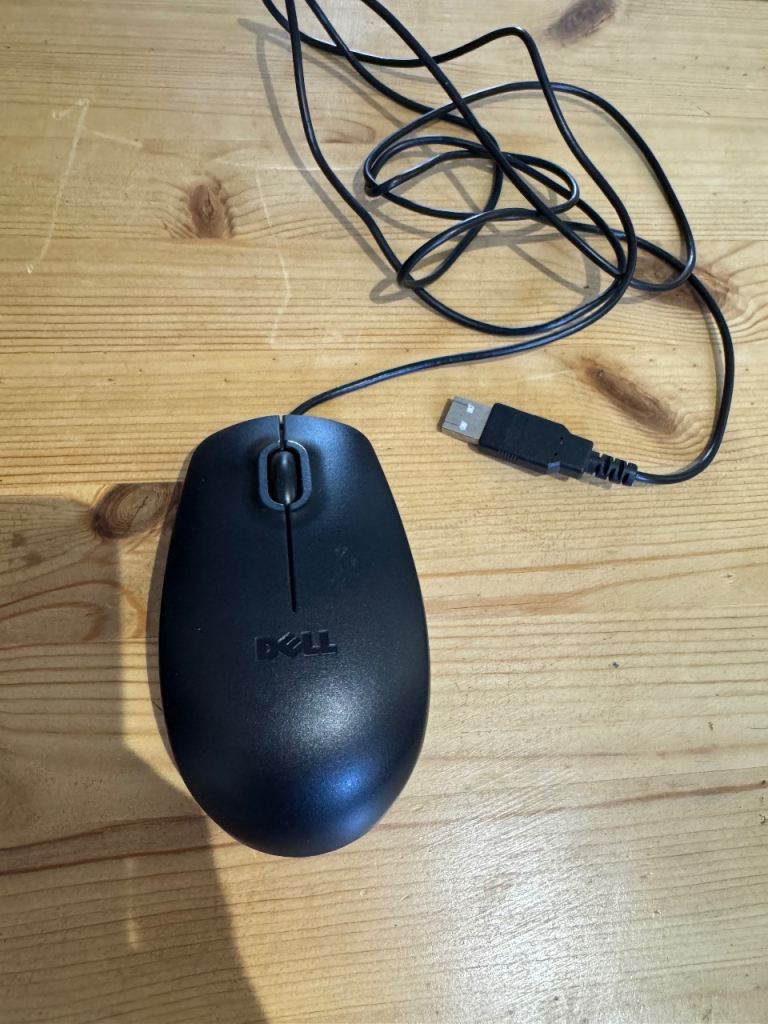 Dell Wired USB Mouse - Black, Good Condition
