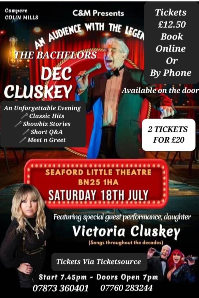 A Night of Music with The Bachelors Dec Cluskey and daughter Victoria,  Seaford,  July 18th 
