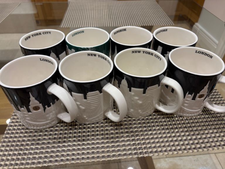 image for Set of 8 Starbucks City Mugs
