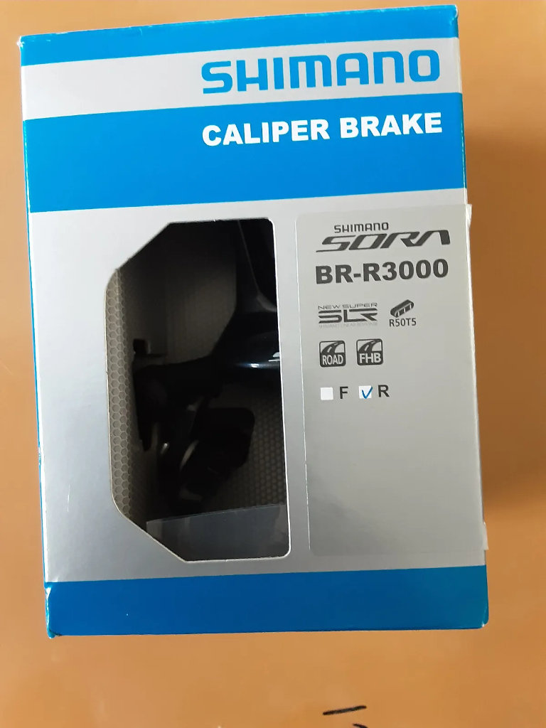 NEW ~ SHIMANO CALIPER BRAKE. BR-R3000 SORA ~ 9 SPEED. black. rear.