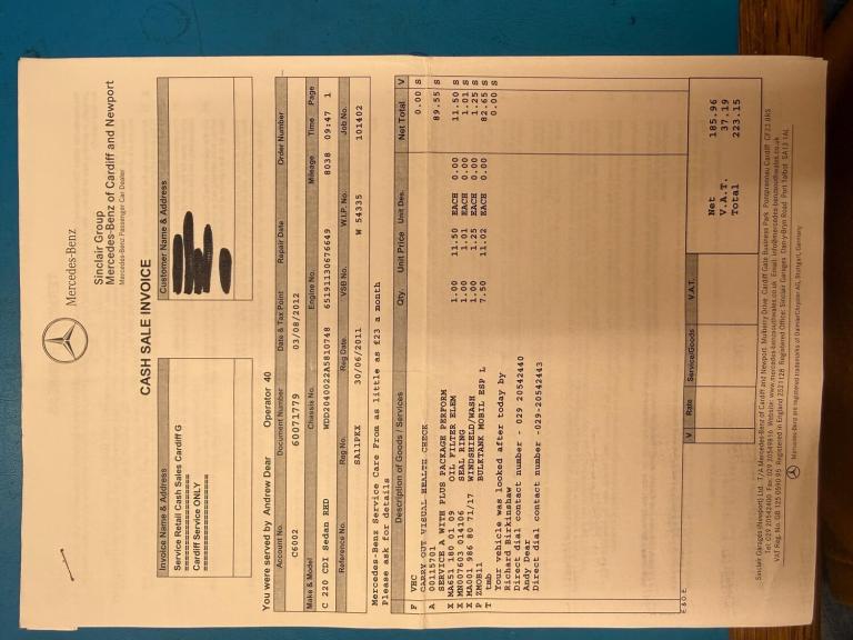 2011 Mercedes-Benz C Class C220 CDI BlueEFFICIENCY Sport 4dr Auto SALOON DIESEL Automatic