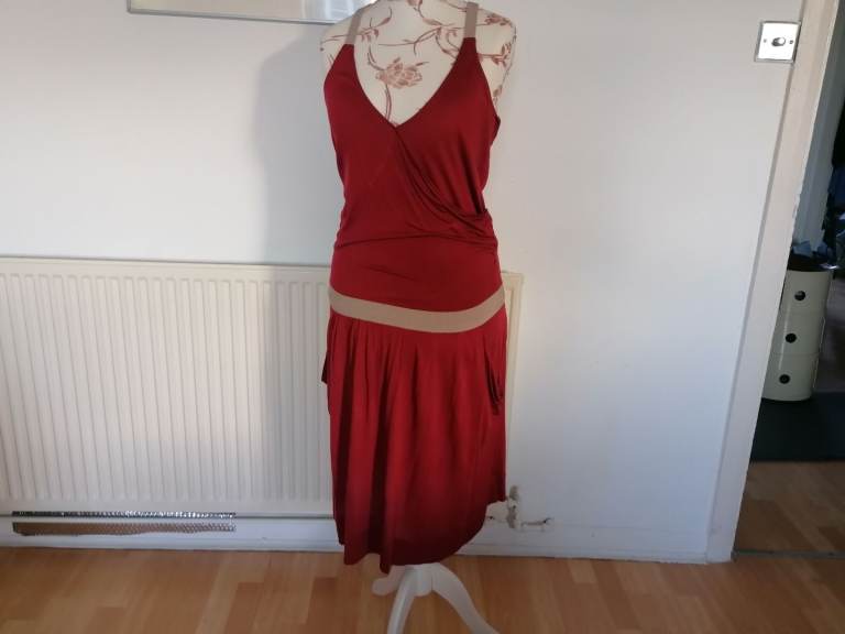  Vintage 00's Designer CHLOE Drop Waist Summer Dress. Ex Cond . Size : UK 10.  