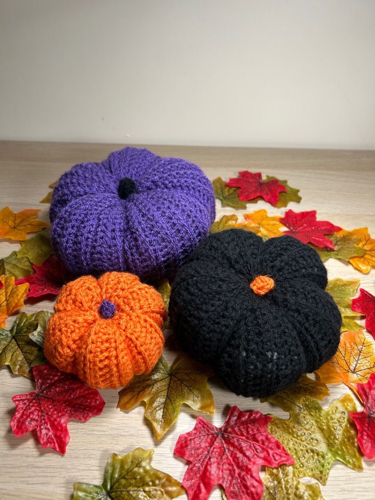 Hand made crochet pumpkins 