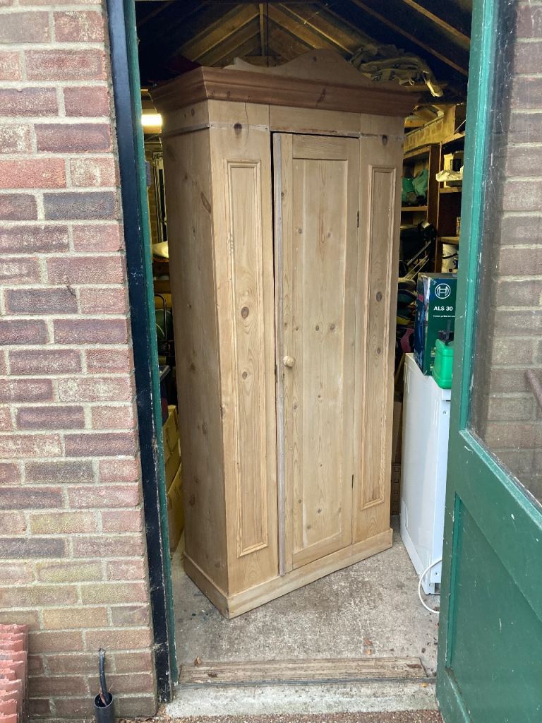 Vintage Solid Pine Wardrobe – Good Condition