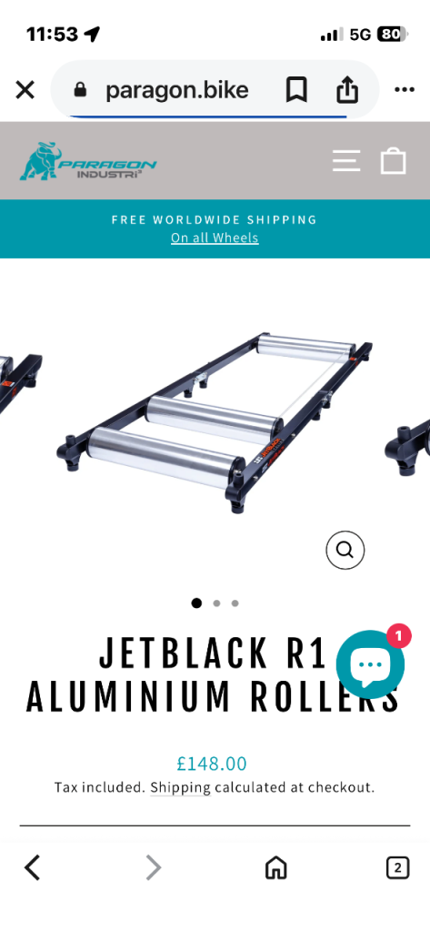 Blackjet Training Rollers