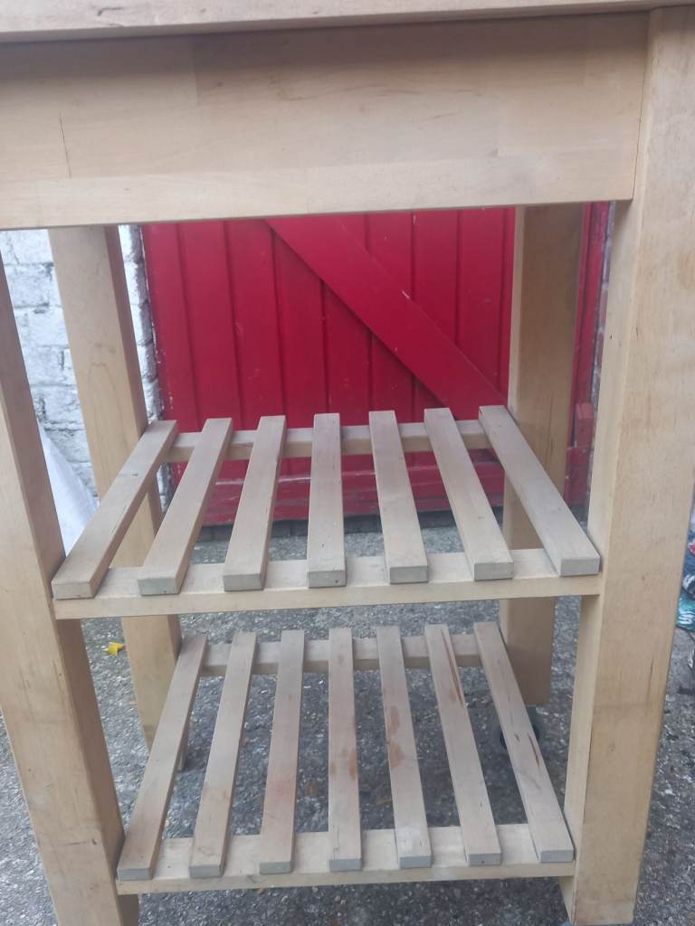 Solid wood kitchen trolley