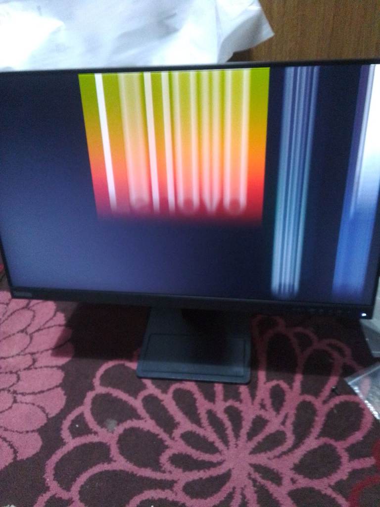 LENOVO THINKVISON T25d-10 25" MONITOR WITH STAND USED  SPARES OR REPAIR 