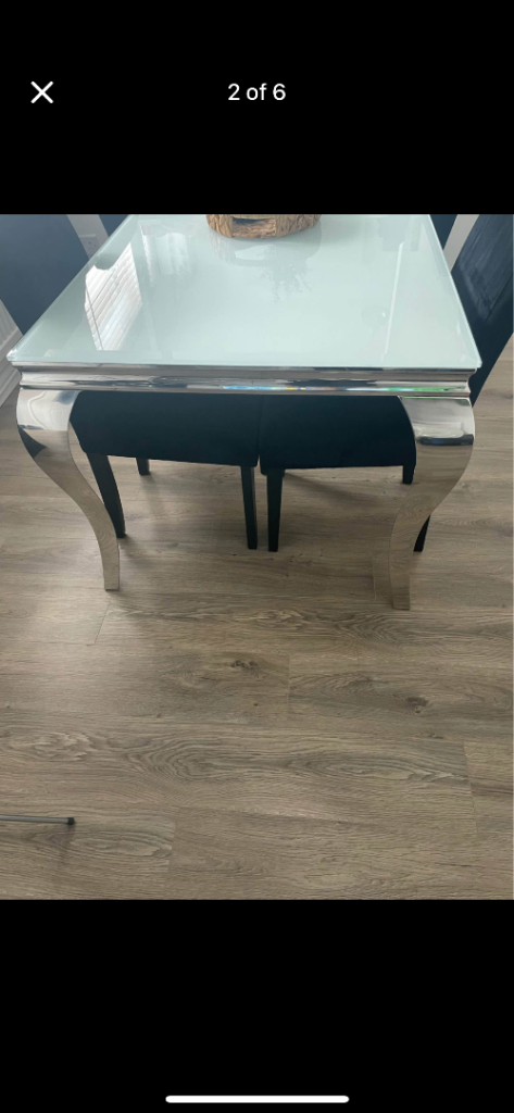 Louis glass dining table 