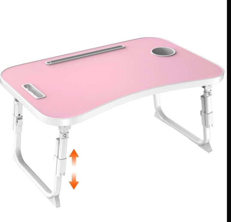 Pink Multifunctional Laptop Bed Table / Breakfast Tray – NEW