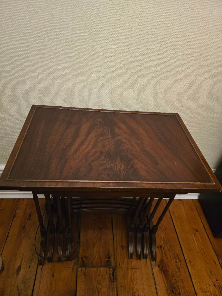 Nest of 4 Mahogany Tables